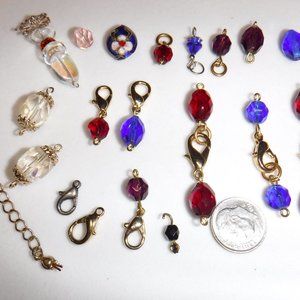 Clasp, Bead Mix, Glass, Stones, Crystals, 1.2 oz